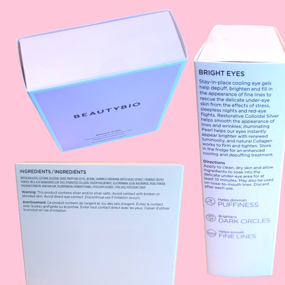 BeautyBio Bright Eyes Cooling Eye Gels -White
